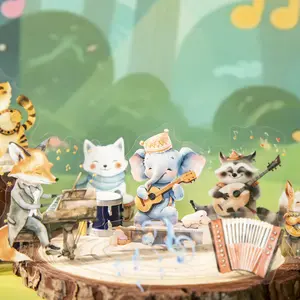 15 Sheets of Animal Concert Series Decorative Stickers, Sticker Packs, Pet Material for Scrapbooking, Fun Animal-Themed Stationery Accessories