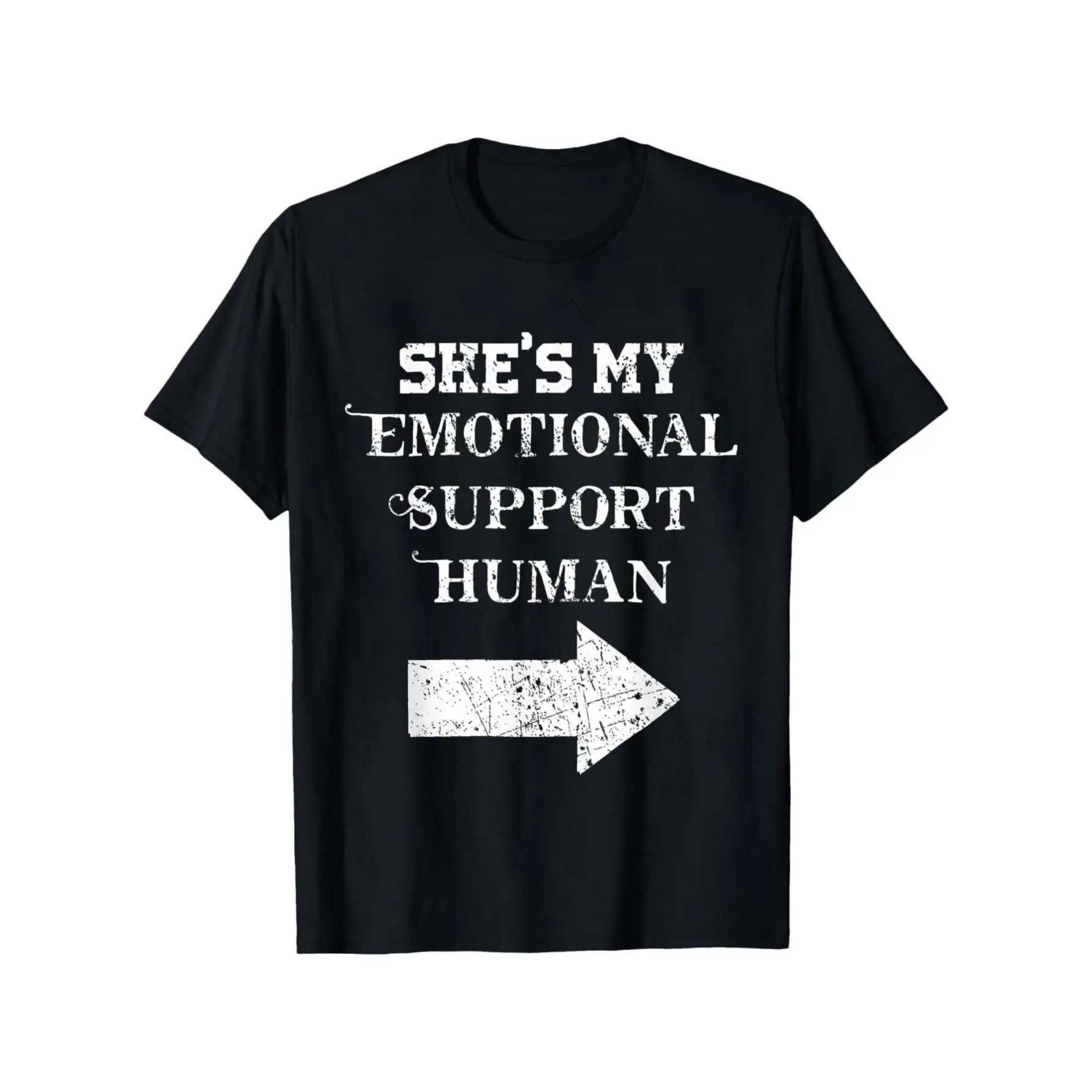 Shes My Emotional Support Human Cute Couples Friends T-Shirt