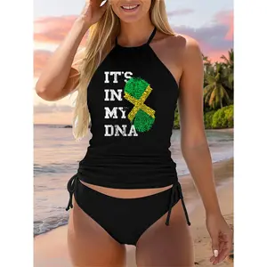 It Is In My DNA Jamaica Genetics Jamaican Roots Two Piece Swimsuit