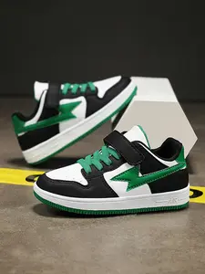 Unisex Low Top Board Shoes, Waterproof Leather Boys' Running Shoes, Anti-Slip Durable Comfortable Sports Shoes, Sneakers, School & Daily Wear