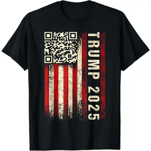 Funny QR donald trump dancing 47/45 code video T-Shirt QEG