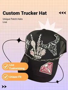 Custom Trucker Hat 5+ Patches & CHAIN/PIN