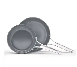 Premier Ceramic Nonstick 8" and 10" Frying Pan Set, Midnight Blue