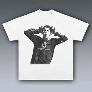 Listening T-Shirt, Cristiano Ronaldo Vintage Graphic Tees, Unisex Soccer Shirt, Sport Merch, Gift For Fan, Cotton comfort Menswear Womenswear Streetwear