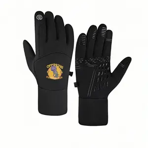 1 pair with The Offspring Official Logo Flaming Skull Band Name ConcertsGreen Yellow Purple Rockwinter gloves mountaineering gloves Touch Screen Flexible Design Daily Use Adults Cozy holiday gifts Comfortable Classic