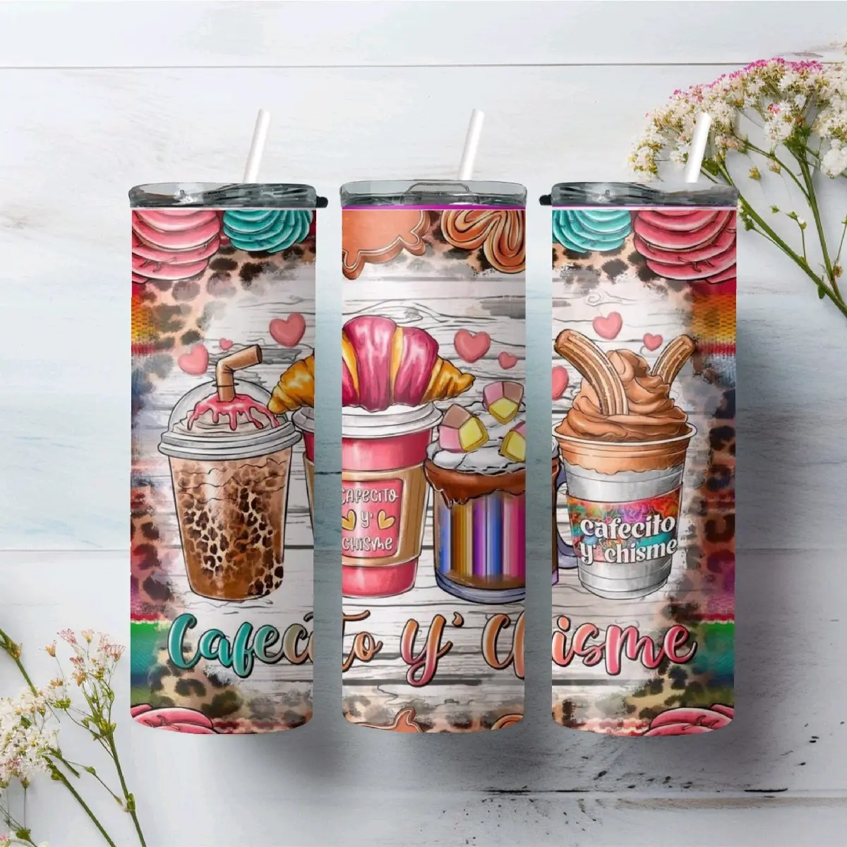 Cafecito y Chisme 20oz Tumbler