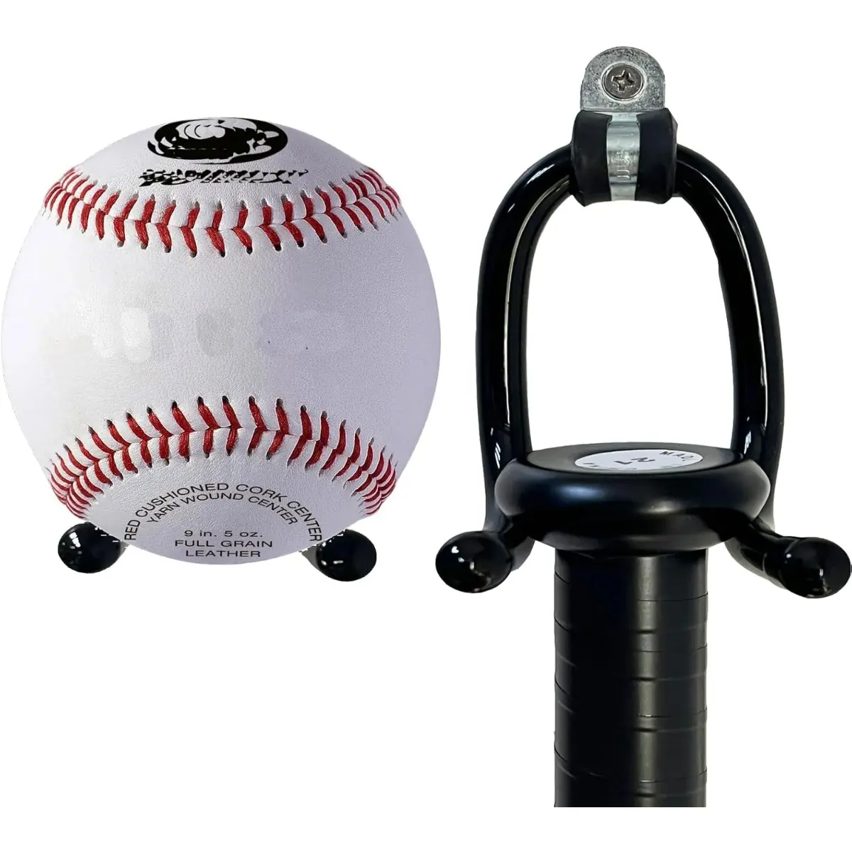 2 Pack Baseball Holder for Bat and Ball Storage-Wall Mount Vertical Bat Display Stand, Softball Brackets, Black (No Bat & Ball)
