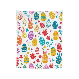 Easter Throw Blankets, 29×39 Inch Soft Easter Bunny Easter Egg Printed Flannel Blankets Small-Sized Sofa Blanket Multi-Purpose Picnic Pad Comfortable Nap Blanket for Home Decor