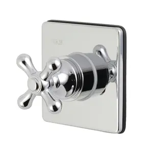 Kingston Brass  Traditional Single-Handle Three-Way Diverter Valve with Trim Kit, Polished Chrome