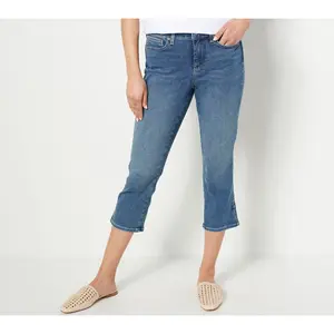 NYDJ Chloe Crop Jeans with Double Needle Slits- Loire
