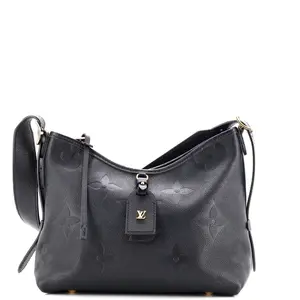 Pre-owned Louis Vuitton Leather Shoulder Bags CarryAll Hobo Monogram Empreinte Giant PM by Rebag