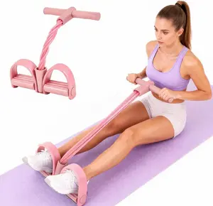 Portable Resistance Band Trainer with Foot Pedals for Home Workout