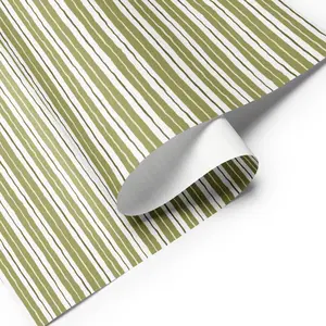 Moss Modern Stripe Wrapping paper sheets