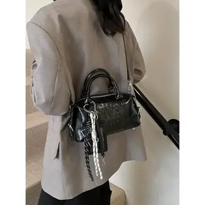 Women's Elegant Letter Pattern Crossbody Bag, Fashionable PU Leather Shoulder Bag for Daily Used, Casual Trendy Versatile High-quality Daily Commuting Bag, Cross Body Bags