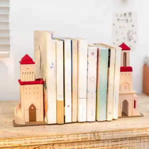 1pc Castle Decorative Bookends,Nordric Style Creative Book Storage,Rack for Office,Home,Student Desk Bookends for Storage,Desktop Storage Essentials,Book Shelf Desk Room Decor,Back-to-School Birthday Gifts,Book Organizer,Book Holder,Book Stand
