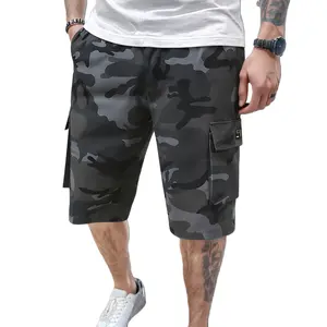 Men's camouflage shorts with multiple pockets, loose fit, breathable and comfortable, suitable for daily casual summer wear, as well as running, gym, cycling, hiking, swimming, and other scenes.