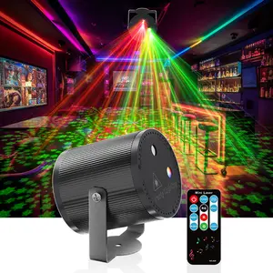 DJ lights, disco lights, LED laser stage lights, voice controlled KTV seven color rotating lights, flashing radium spotlights, starry sky Christmas projection lights bedroom decor gift home birthday game party aurora projector lamp