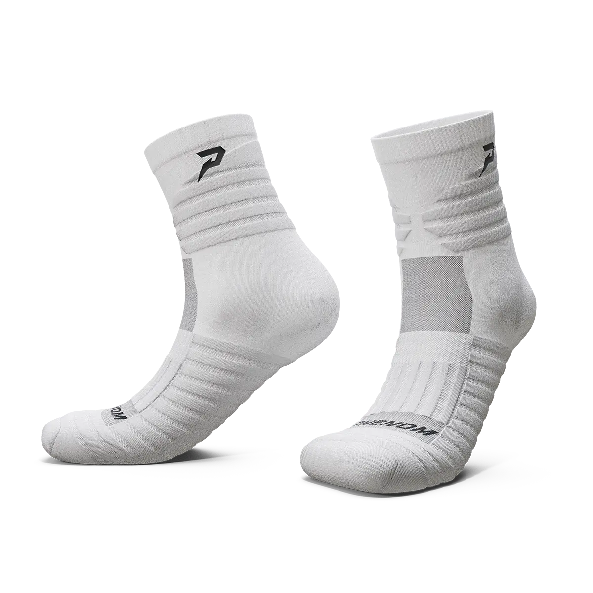 Phenom Elite Quantum Knit Padded Performance Quarter Socks - Adult, Game Day, Team Colors, Anatomical Left/Right Design, Athlete-Tested Fit, Compression, Cushioned Heel & Toe, Premium Knit Blend, Quarter-Length Cut, Cushioned Heel And Toe, Breathable Quic