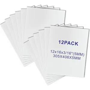 12 Pack Foam Core Board, 12 x 16 White Poster Board, 3/16" Thickness Sign Board Craft Foam Sheet for Signboards, School Projects, University Displays, College Events, Arts & Crafts, Framing