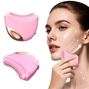 Heated Vibration Facial Sculpting Massage Tool, 4 Adjustable Vibration Modes, Food-Grade Silicone Full Body Skin Relax Massager with 500mAh Rechargeable Battery & 15-Min Auto Shutoff Timer for Face Neck Shoulder & Limb Skincare