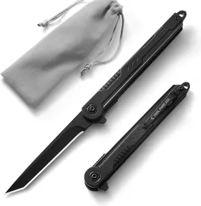 Pocket Knife for Men & Women，Tanto Folding Knife，EDC Knife with Clip, Window Breaker and Liner Lock,Small, Lightweight Every Day Carry