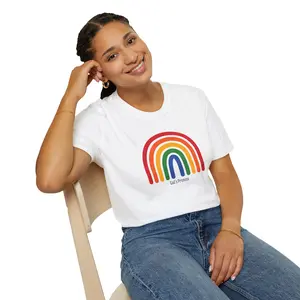 God's Rainbow Promise Unisex Softstyle T-Shirt - Christian Startup Business Gift, Rainbow After Every Storm Tee, Faithful Christian Apparel,