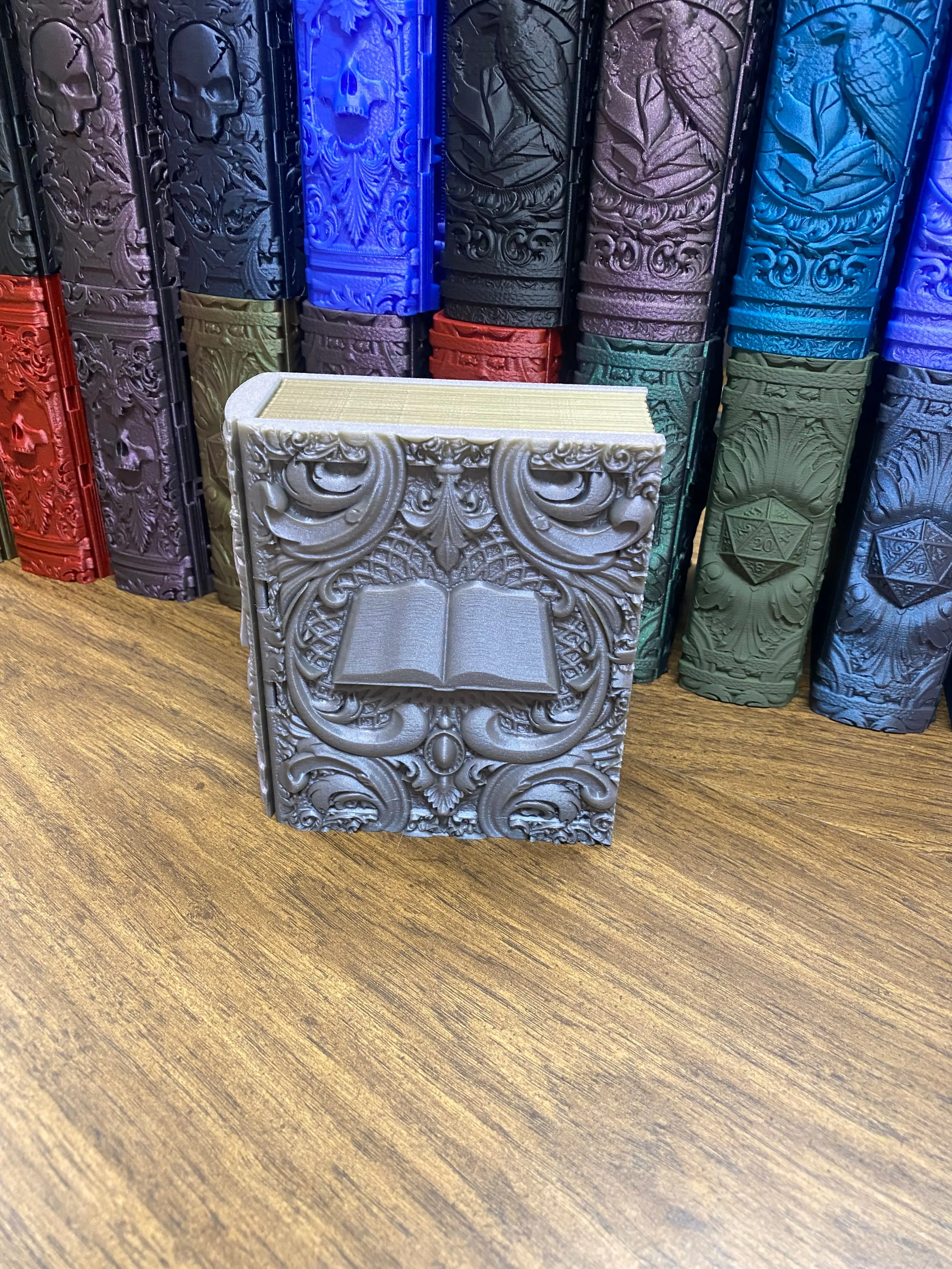 Wizard Reforged Tome DnD Dice Storage Tray | 3D Printed Book Box