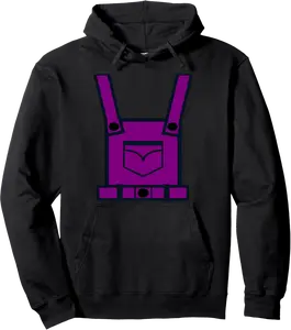 Purple Jumpsuit Bib Overalls Fun Halloween Cosplay Costume Pullover Hoodie - Diegoort Shop 25B0BRX1F3P3