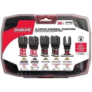 Oscillating Blade Set - Includes Carbide and Blades for Wood,, and - DOU9S