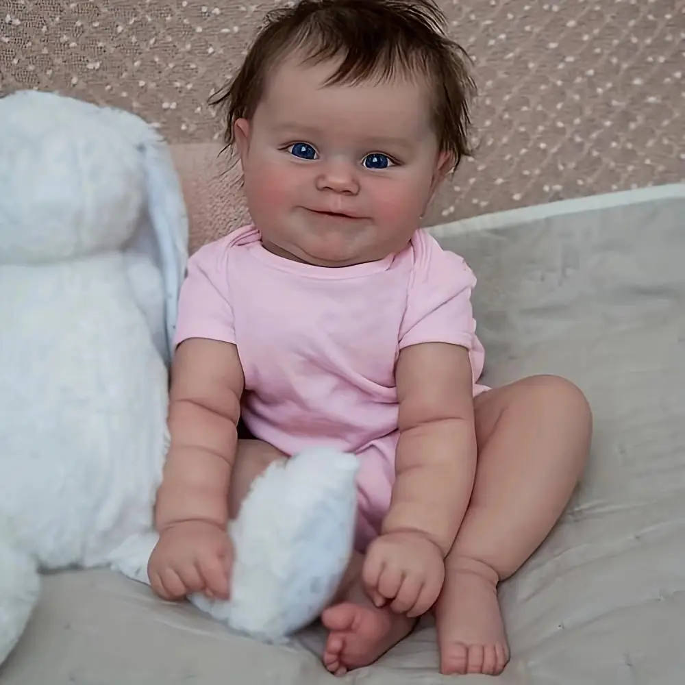 20 Inch Rebirth Doll Washable Full Vinyl Simulation Doll Soft And Cute Doll For Gift