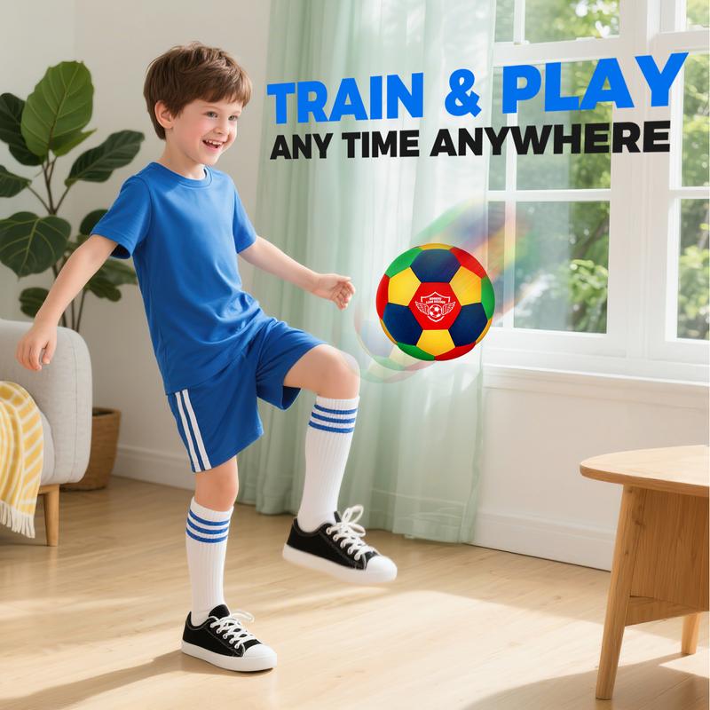 Soccer Sports Training Ball indoor,House Soccer Ball Soft Foam,Indoor Soccer Ball Size 4 Kids Inside for Your Home Ball, Lightweight Safe Fun for Dribbling Training, Great Youth Soccer Balls,Soccer Gifts for Boys 8-12