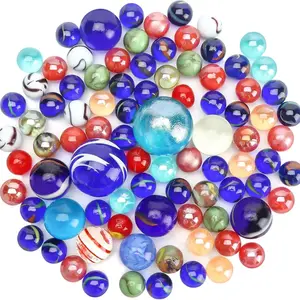 85 count Glass Marbles, Assorted Sizes Canicas for Vase Fillers
