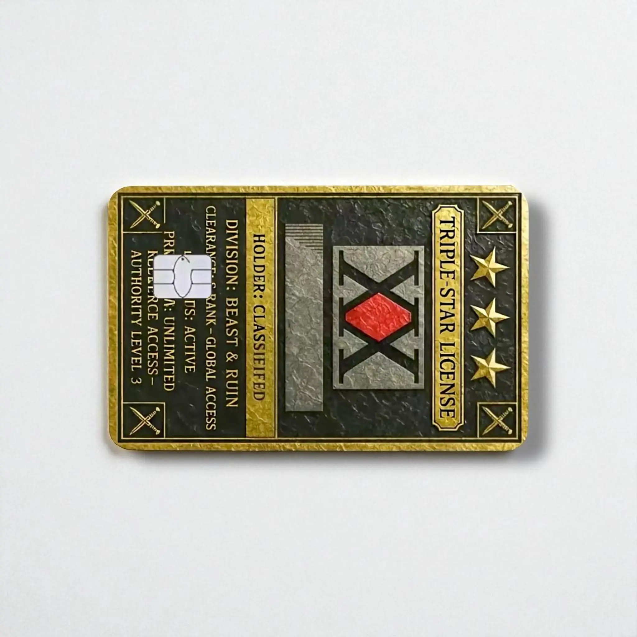 Hunter x Hunter Credit Card Sticker Debit Skin Decal Cover Black Waterproof Vinyl Easy To Apply Durable