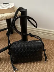 Casual Versatile Woven Small Square Bag, Simple Commute Crossbody Shoulder Bag, Perfect for Travel, Stylish and Practical Accessory