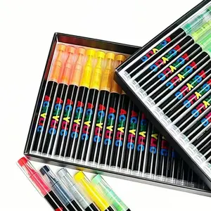 36-Color Acrylic Markers, Waterproof Acrylic Paint Pens with Flexible Tips for Rock Painting, Canvas Art, Safe Art Supplies for Beginners, Artists