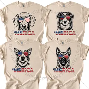 Gildan 50+ Dog Funny 4th of July Shirt, Merica Golden Retriever Shirt, 4th of July Australian Shepherd Dog Shirt, Black Labrador Mom Gift, Patriotic Dog Tee, Maltese Lover Shirt, 4th of July Gift, 4th of July Shirt, 4th of July Dog, Sand Color