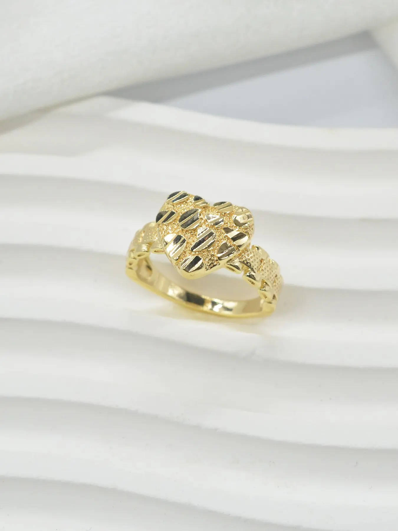 Women's Fashion Irregular Design Heart Ring, Synthetic Zircon Embedded, Elegant Glittering Ring, Daily Party Jewelry Gift, Valentine Christmas Thanksgiving, Heart Shaped Ring, Artificial Zircon Rings