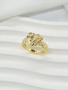 Women's Fashion Irregular Design Heart Ring, Synthetic Zircon Embedded, Elegant Glittering Ring, Daily Party Jewelry Gift, Valentine Christmas Thanksgiving, Heart Shaped Ring, Artificial Zircon Rings