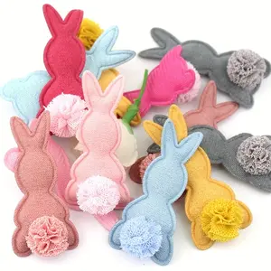 10 Easter Bunny Decoration Stickers 1.06 x 2.17 inches, fabric-cut, suitable for hairaccessories, clothing, bags, and party decorations, Easter party supplies, vibrant design, Lively, holiday craft supplies, bunny decorations