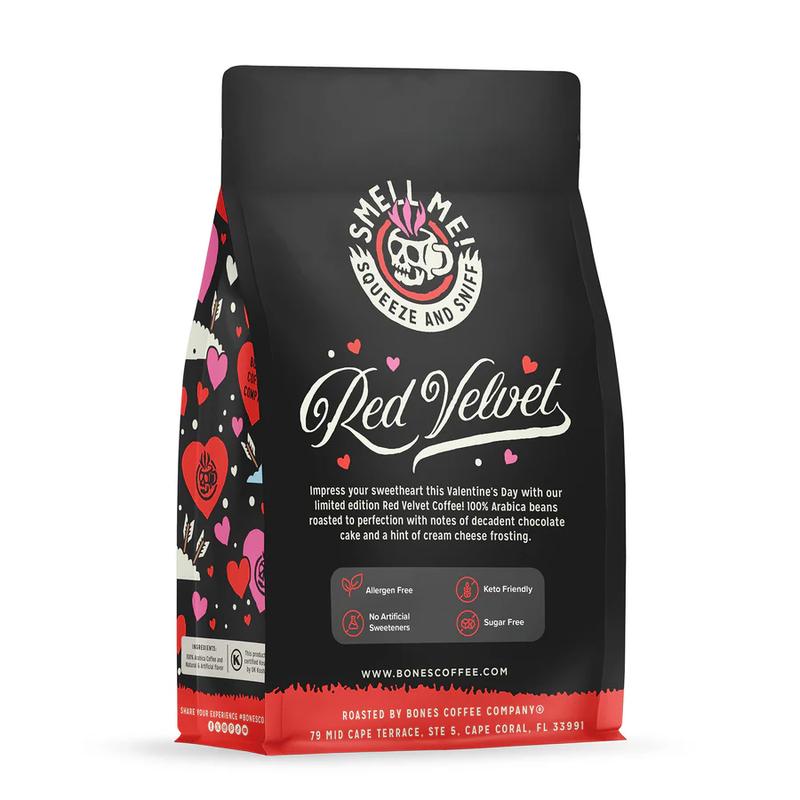 Smell Me Red Velvet 12oz Coffee - Limited Edition 100% Arabica Beans Roasted for Valentine's Day with Chocolate Cake & Cream Cheese Notes