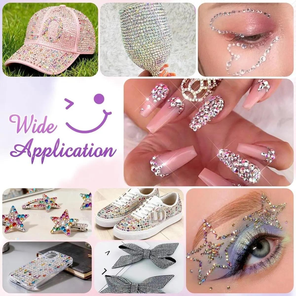 28Colors 3mm Jelly Flatback Rhinestones,DIY bedazzling kit, Bedazzling Kit with Nail Art, Shoes & DIY Diamond Art.Gem DIY Bedazzling Kit with Mixed Resin Rhinestones & Tweezers,Pick up Pen and Gifted Tools for DIY Makeup Supplies