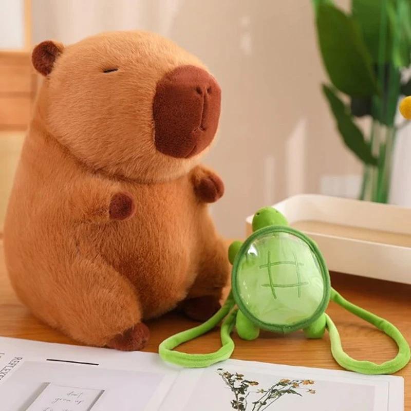 Capybara Plush Toy 17inch/13inch/9inch Soft Simulation Animal Stuffed Doll for Home Sofa Bed Pet Decor Cute Summer Gift for Kids Friends Family