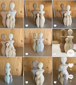 HixTown Family Statues 3d printed multicolored Home decor