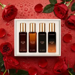 4x20ml Perfume Set for Men Women, Oud Woody & Aquatic Fresh Eau De Parfum, Long Lasting Arabian Fragrance, Barevana Scent Collection, Romantic Gift