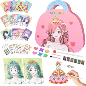 Ingbear Handmade Arts, Picture Book & Princess Dress Up Set, Paper Makeup DIY Toy Kit, Christmas Thanksgiving Birthday Gift for Girls