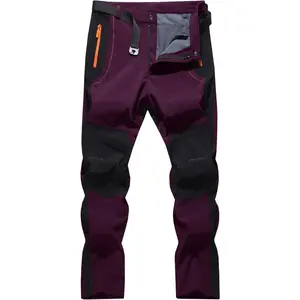Women's Snow Ski Pants Fleece Lined Winter Outdoor Waterproof Insulated Warm Softshell Hiking Cargo Pants