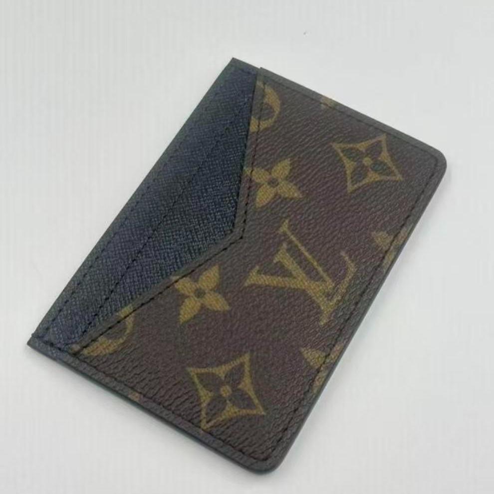 Pre-owned Louis Vuitton Coated Canvas Small Leather Goods NEO Porte Black Card Holder