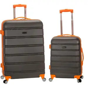 Rockland Melbourne Hardside Expandable Spinner Wheel Luggage, Charcoal, 2 Piece (20/28)