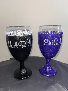 Customized Wine Glasses with a spark