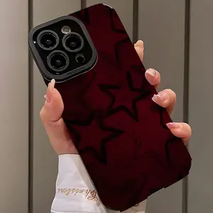 Dark and Star Pattern Shockproof Ultra Thin Protective iPhone Cellphone Smartphone Casing Protection Case Cover Protector, Compatible with iPhone 17/16/15/14/13/12/11 Pro Max, Stylish Gift for Friends and Loved Ones